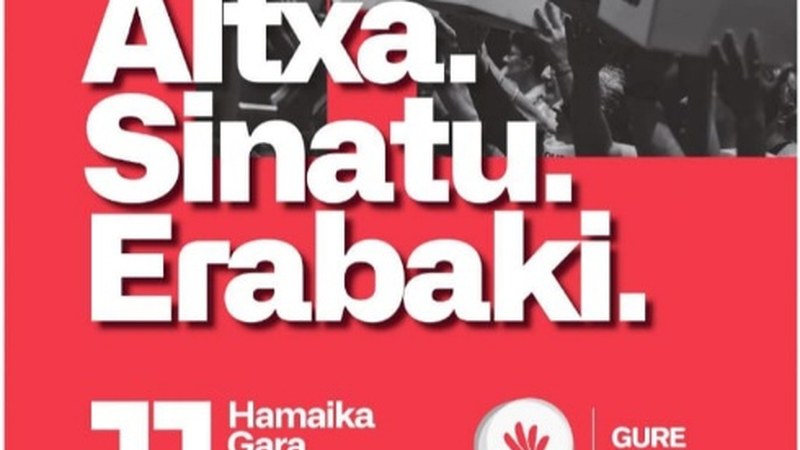 Erreferendumaren aldeko sinadurak bilduko dituzte domeka eguerdian Untzagan