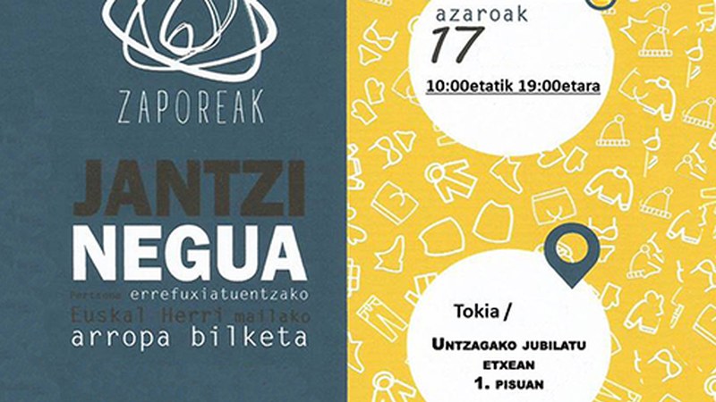 Errefuxiatuentzat neguko arropak jasoko dituzte zapatuan Untzagako jubilatu etxean