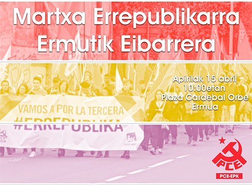“Errepublika martxan” goiburuari jarraituta oinez etorriko dira bihar Ermutik Eibarrera