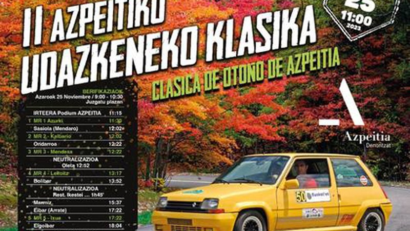 Escuderia Eibarko Ruben Moro eta Gorka Manso Azpeitiko Udazkeneko Klasikoaren rallyan