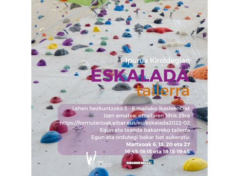 Eskalada ikastaroa antolatu dute LHko ikasleentzat martxorako