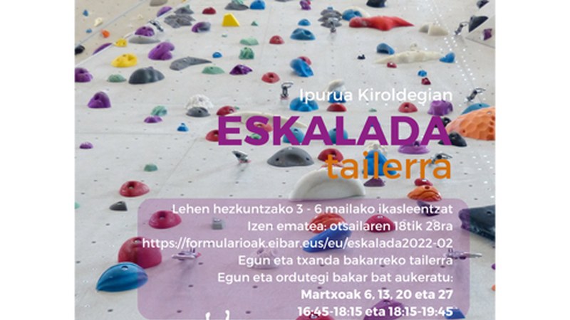 Eskalada ikastaroa antolatu dute LHko ikasleentzat martxorako