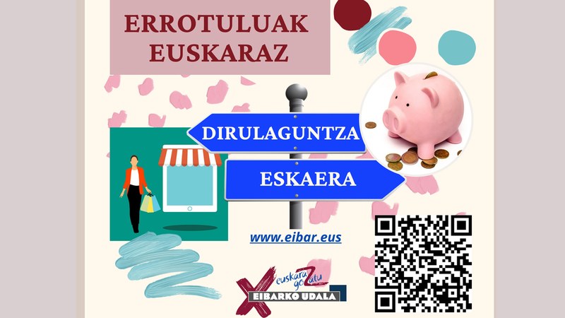 Establezimenduetako errotuluak euskaraz jartzeko dirulaguntza eskatzeko epea zabalik