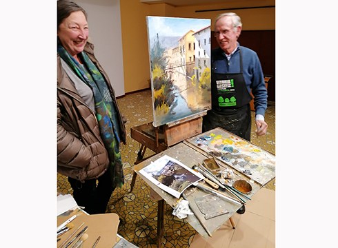 Esteban Oroz margolariaren bigarren saio didaktikoak ere interes handia piztu zuen