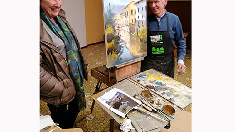 Esteban Oroz margolariaren bigarren saio didaktikoak ere interes handia piztu zuen