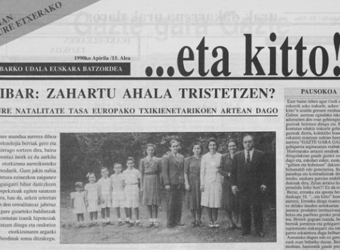"...eta kitto!" aldizkari zaharrak sarean jarri ditu Ego Ibarra batzordeak