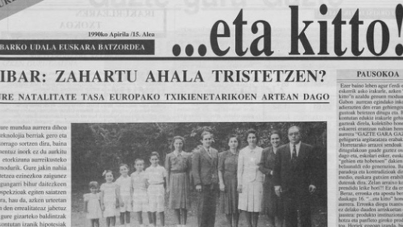 "...eta kitto!" aldizkari zaharrak sarean jarri ditu Ego Ibarra batzordeak