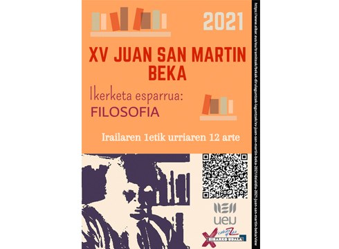 Etzi zabalduko dute Juan San Martin beka deialdian parte hartzeko epea