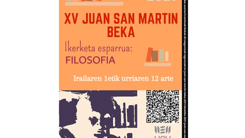 Etzi zabalduko dute Juan San Martin beka deialdian parte hartzeko epea