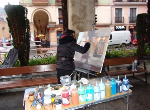 Euripean jardun zuten aire zabaleko pintura lehiaketan