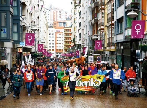 Euripean Korrikarekin bat egin zuten eibartarrek