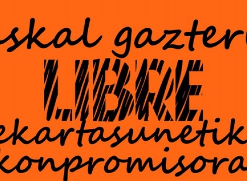 "Euskal gazteria libre" goiburuari jarraituta manifestazioa egingo da gaur 19.30etan