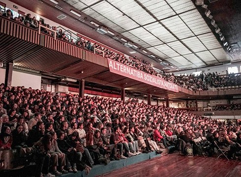 Euskal Herriko Kontseilu Sozialista eratu zuten zapatuan Astelena frontoiko ekitaldian