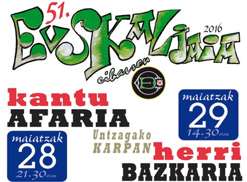 Euskal Jaiko kantu-afaria eta herri-bazkarirako txartelak salgai