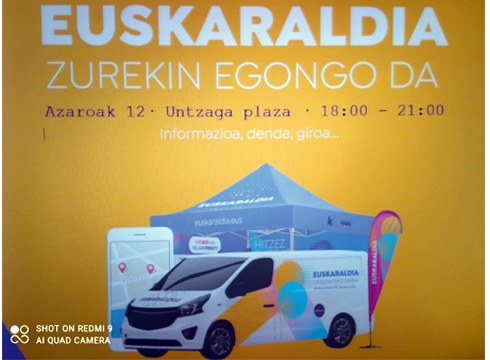 Euskaraldiko furgoneta zapatuan ailegatuko da Eibarrera