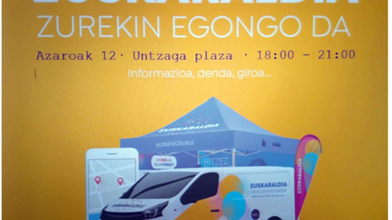 Euskaraldiko furgoneta zapatuan ailegatuko da Eibarrera