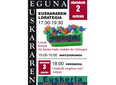 Euskararen Eguna ospatuko dugu asteburuan