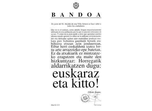 “…euskaraz eta kitto!” bandoak 40 urte beteko ditu abenduaren 21ean, San Tomas egunean