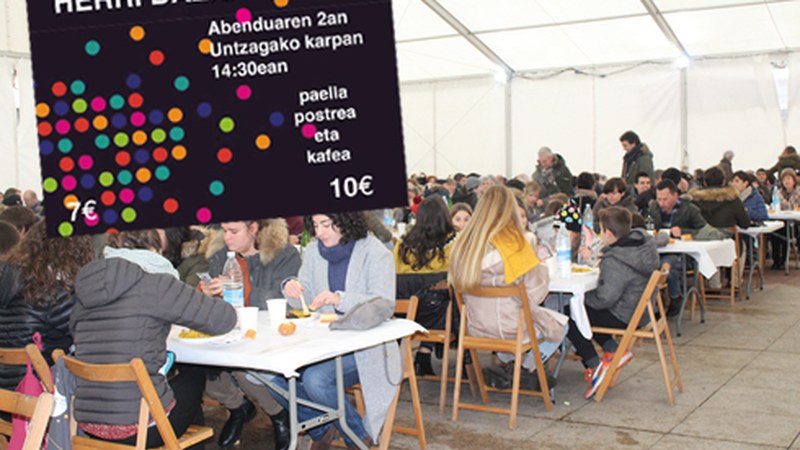 Euskeraren Eguna ospatzeko abenduaren 2an Untzagan egingo den BAZKARIALDIrako txartelak salgai daude