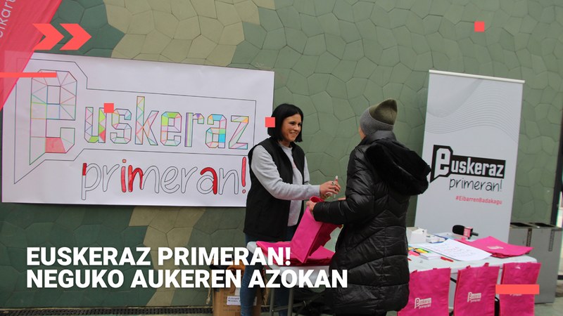 Euskeraz Primeran! ekimenaren mahaia ipiniko dute goizero Neguko Aukeren Azokan