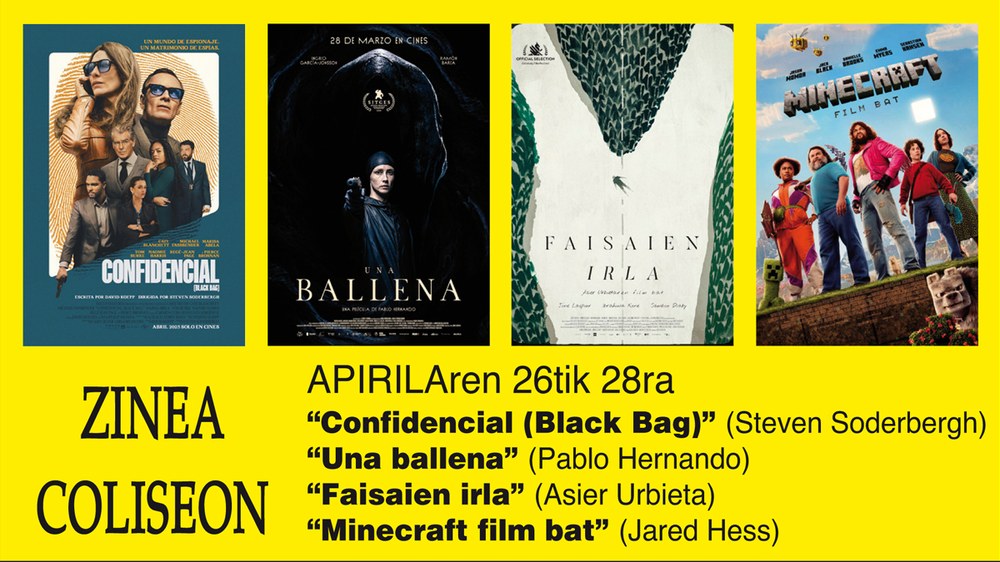 “Faisaien irla” eta “Minecraft film bat” euskaraz eskainiko dituzte asteburuan