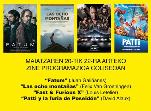 “Fast & Furious X” eta “Las ocho montañas” izango ditu lagun “Fatum”-ek asteburuko zine-karteldegian