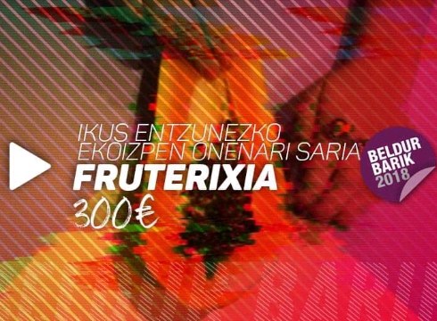 "FruteriXia" lanak saria jaso du Beldur Barik Lehiaketan