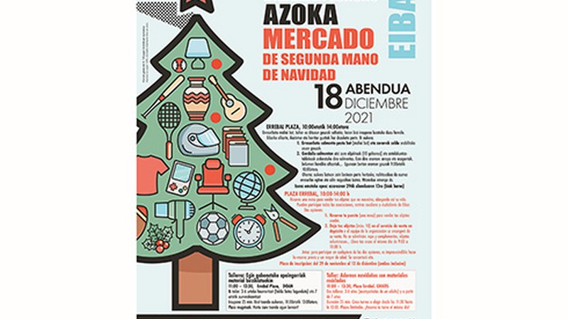 Gabonetako bigarren eskuko azoka antolatu du Udalak abenduaren 18rako