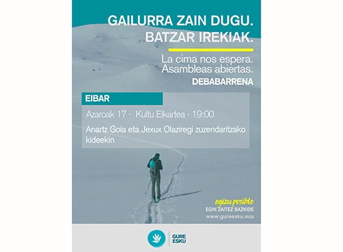 “Gailurra zain dugu” aurkeztuko du Gure Eskuk gaur arratsaldean Kultun