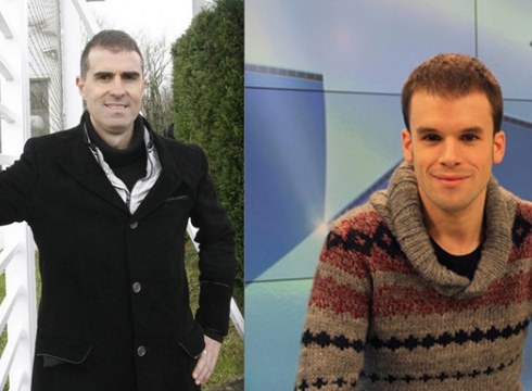 Gaizka Garitano eta Joseba Urkiola, eguen arratsaldean Armeria Eskolan