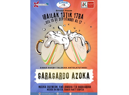 Garagardo azoka Errebalen egingo da irailaren 13tik 17ra