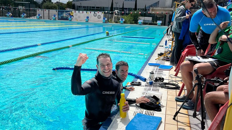 Garikoitz Iruretagoiena Deporreko apneistak Espainiako txapela ere jantzi du