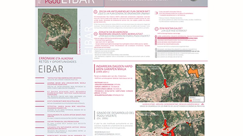 Gaur arratsaldean egingo da Eibarko Hirigintza Antolamenduaren Plan Orokorrari buruzko azken bilera
