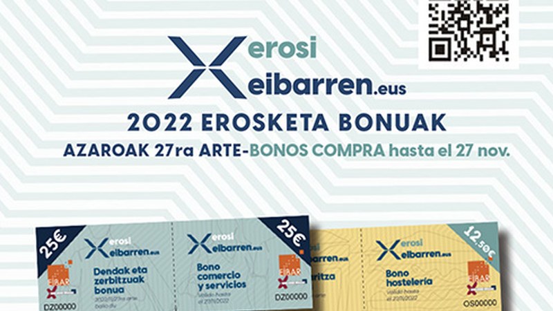 Gaur hasi da Eibar Merkataritza Gune Irekiaren eta Udalaren erosketa-bonuen kanpaina berria