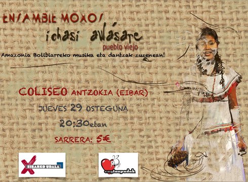 Gaur iluntzean “Amazonia” ikuskizuna eskainiko du Coliseoan Boliviako Ensamble Moxos taldeak