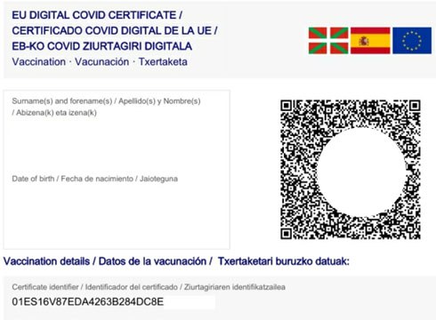 Gaurtik aurrera COVID ziurtagiriaren eskakizuna bertan behera lagako dute