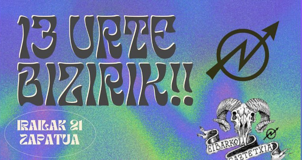 Gaztetxearen 13. urteurrena ospatuko dute bihar