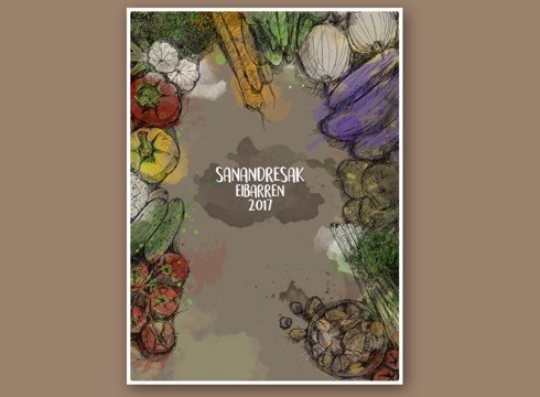 Gerard Sancho Novell katalanaren “Garabatos y verduras” lanak irabazi du San Andres kartel lehiaketa