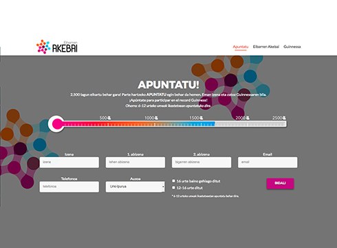 Ia 2000 lagun Guinnessa lortzeko ekitaldian