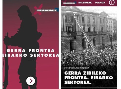Gerra Zibilaren Eibarko Fronteari buruzko aplikazioa eskuragarri