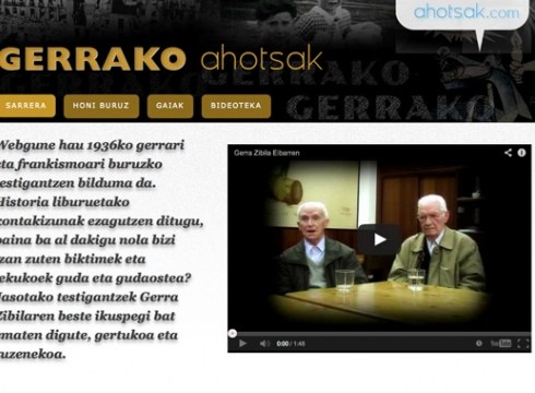 Gerrako Ahotsak webgune berezitua sortu dute