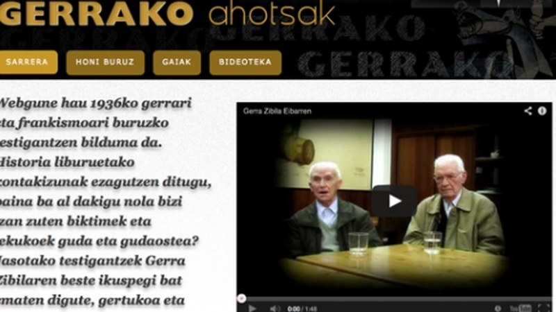 Gerrako Ahotsak webgune berezitua sortu dute