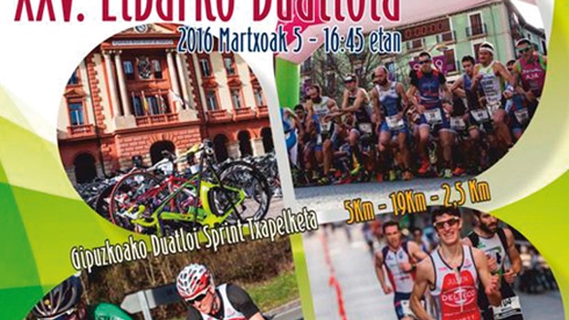 Gipuzkoako duatloi txapelketa jokoan zapatuan izango den 25. Eibarko Duatloian
