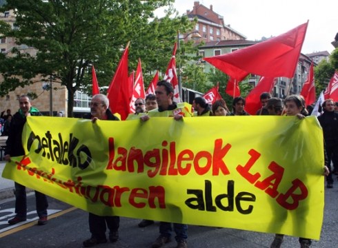 Gipuzkoako metalgintzaren aldeko manifestazioa eguerdian