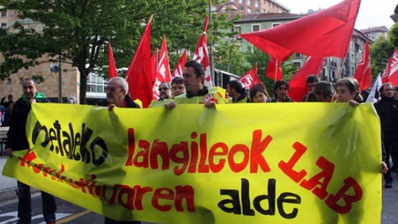 Gipuzkoako metalgintzaren aldeko manifestazioa eguerdian