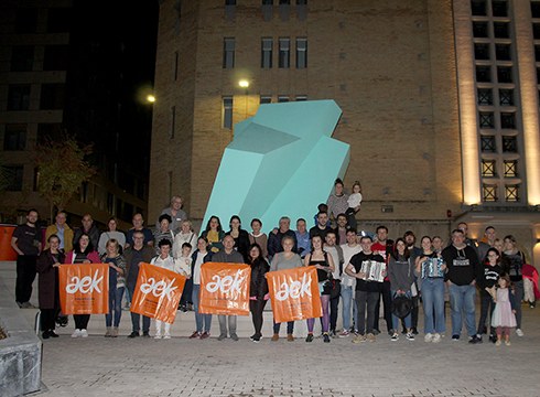 Giro ederrean ospatu zuten Gaztaiñerre AEK Euskaltegikoek