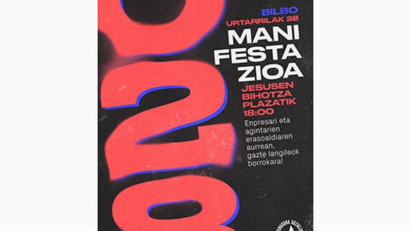 GKS-k deituta Bilbon egingo den manifestaziora joateko tiketak Buenos Aires tabernan daude salgai
