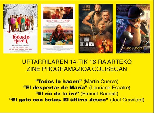 Go!azen 9.0 musikalak bihar arratsaldeko zine-programazioan eragingo du