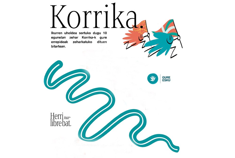 Gure Eskuk ikurriñak eta nafar banderak salduko ditu gaur goizean, Toribio Etxebarria kaleko Zapore izozki-dendan