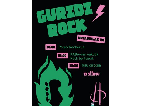 "Guridi Rock" jaia antolatu dute zapaturako